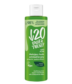 Matujący tonik antybakteryjny przeciw zaskórnikom